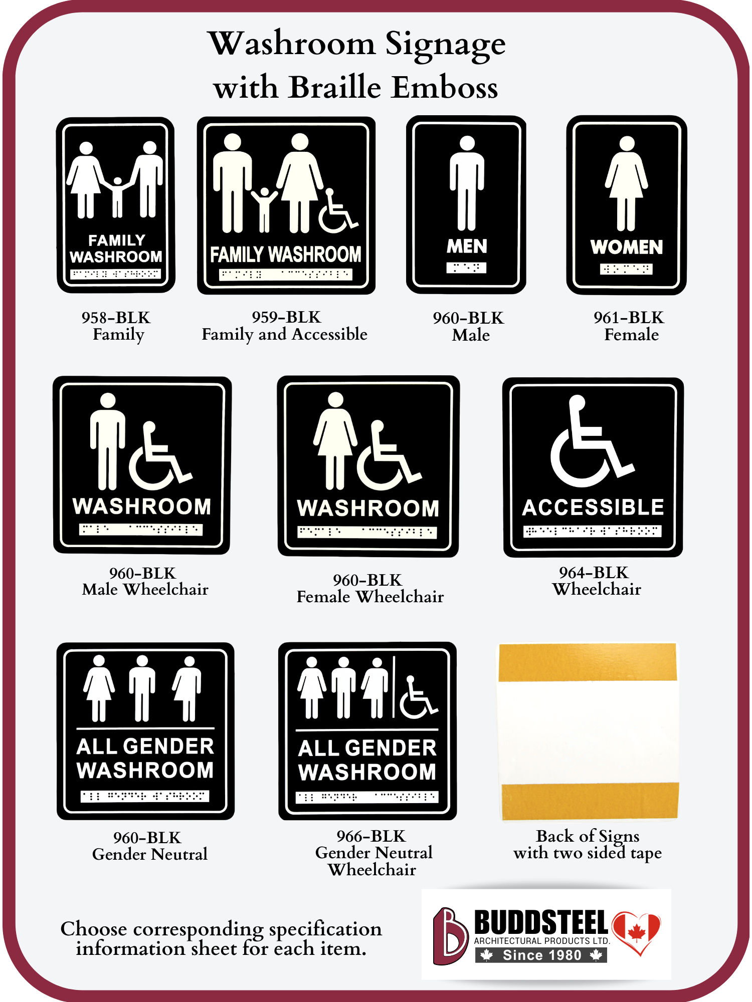Washroom Signage - WS